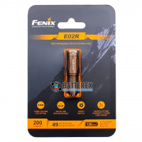 Fenix E02R Bronze - фонарь-брелок 200люмен со встроенной батареей и зарядкой micro USB - цвет бронзовый