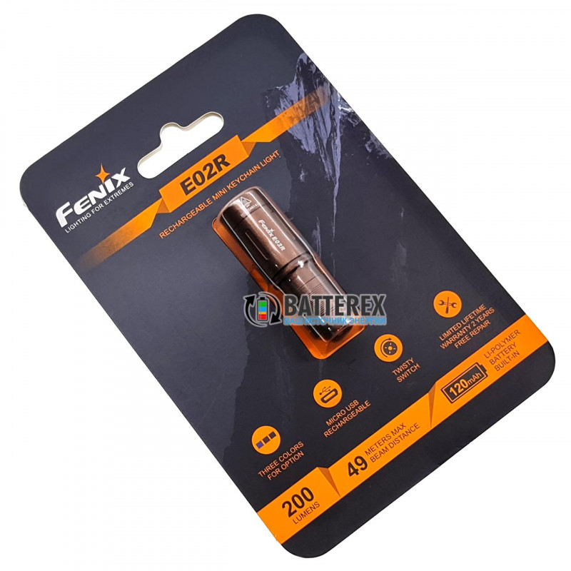 Фонарь-брелок Fenix E02R Bronze - цвет бронзовый/коричневый