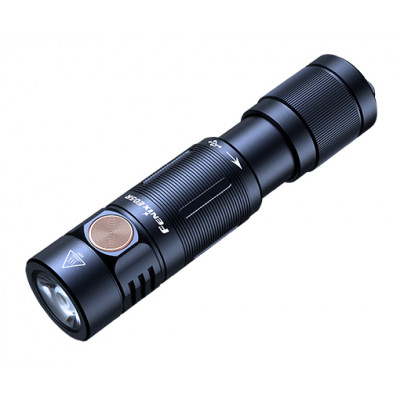 Fenix E05R Black - фонарь-брелок 400люмен со встроенной батареей и зарядкой micro USB - цвет чёрный