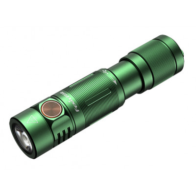 Fenix E05R Green - фонарь-брелок 400люмен со встроенной батареей и зарядкой micro USB - цвет зелёный