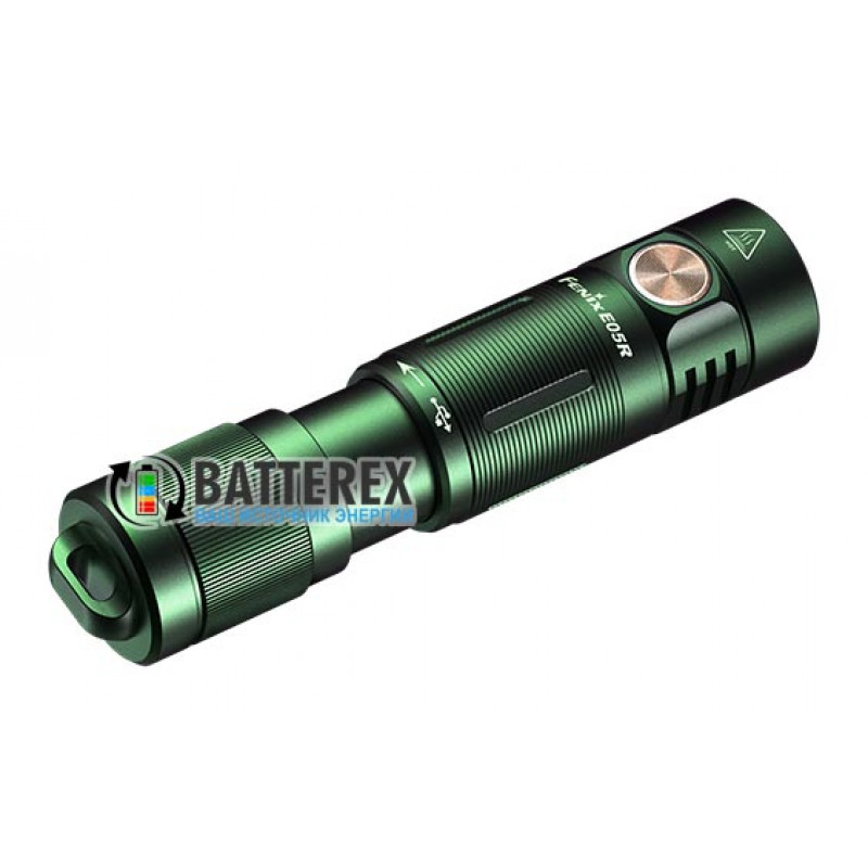 Фонарь-брелок Fenix E05R Green - цвет зелёный Фонарь-брелок Fenix E05R Green - цвет зелёный