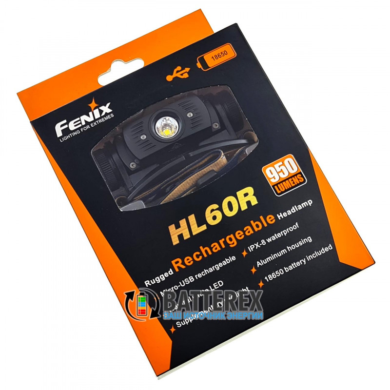 Налобный фонарь Fenix HL60R со встроенной USB зарядкой + аккумулятор 18650 Fenix 2600mah Налобный фонарь Fenix HL60R со встроенной USB зарядкой + аккумулятор 18650 Fenix 2600mah