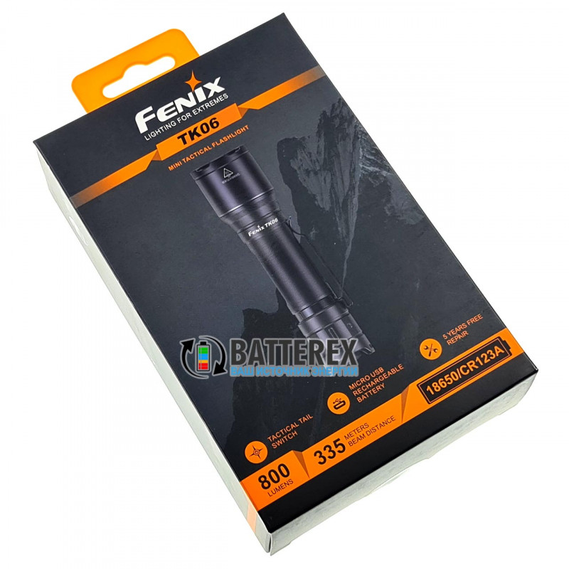 Фонарь Fenix TK06 + аккумулятор 18650 Fenix 2600mah microUSB - оригинал Фонарь Fenix TK06 + аккумулятор 18650 Fenix 2600mah microUSB - оригинал