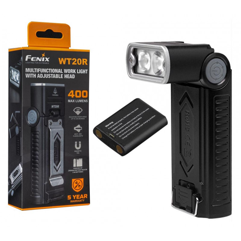 Фонарь Fenix WT20R 400 люмен + аккумулятор Li-Pol 2000mah с зарядкой от USB - оригинал Фонарь Fenix WT20R 400 люмен + аккумулятор Li-Pol 2000mah с зарядкой от USB - оригинал