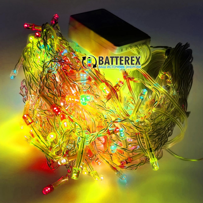 Гирлянда Штора на 120 LED красный/зелёный/синий/жёлтый 3х0.3 метра 8 режимов Гирлянда Штора на 120 LED красный/зелёный/синий/жёлтый 3х0.3 метра 8 режимов