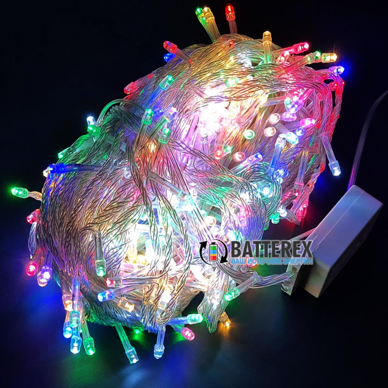 Гирлянда на 500 LED красный/зелёный/синий/жёлтый 25 метров 8 режимов Гирлянда на 500 LED красный/зелёный/синий/жёлтый 25 метров 8 режимов