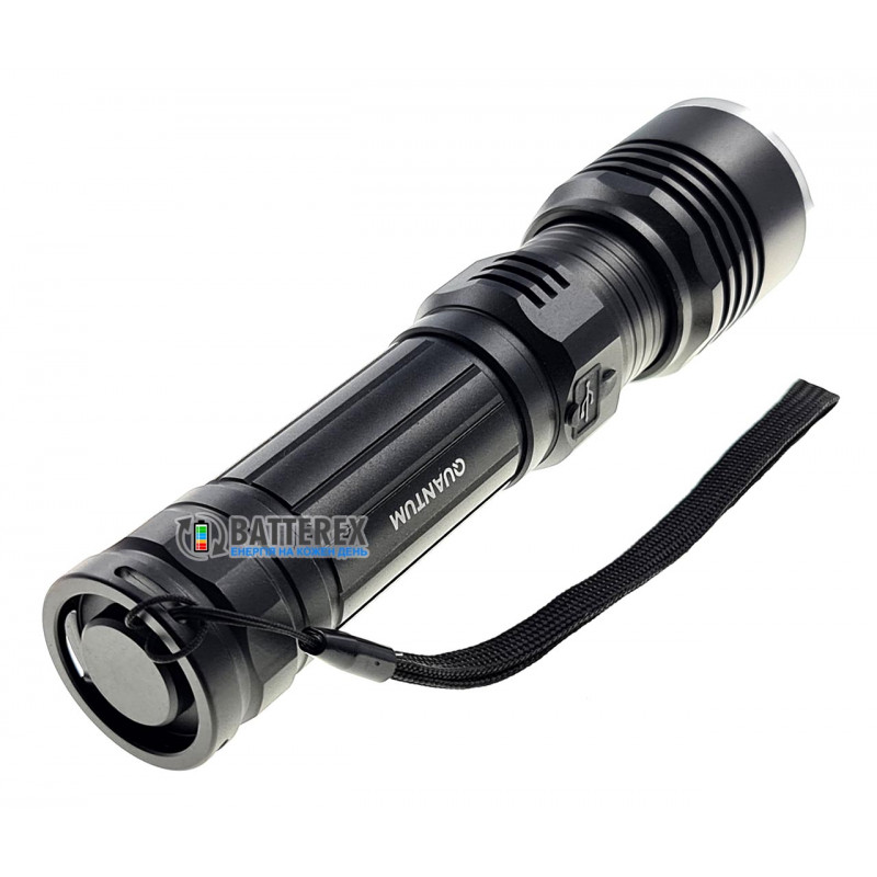 Фонарь ручной Quantum Solid-M QM-FL1020-CB 700lm с регулировкой фокуса и зарядкой от USB