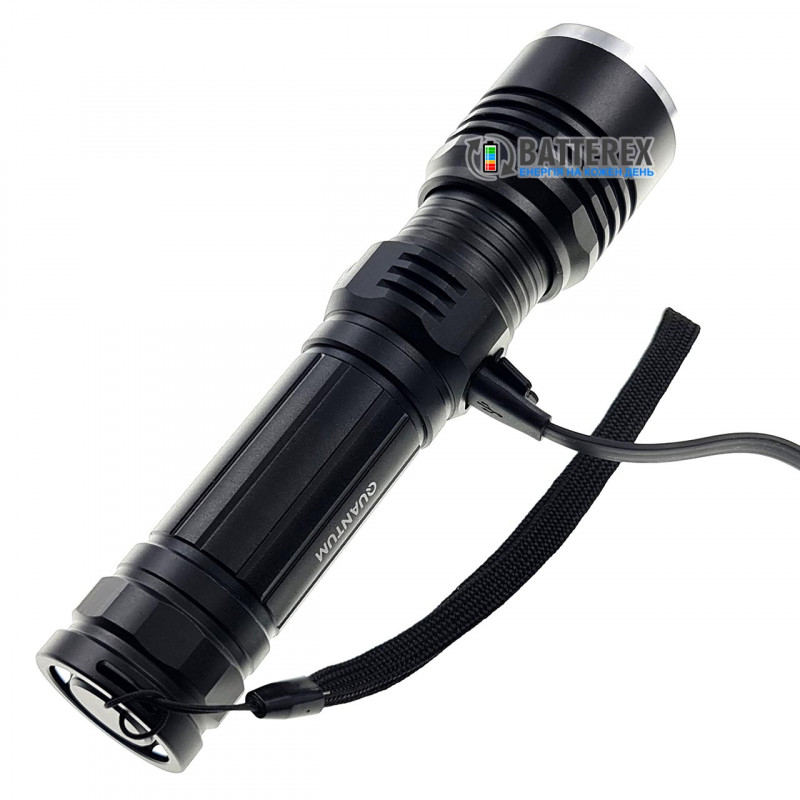 Фонарь ручной Quantum Solid QM-FL1020 700lm с регулировкой фокуса и зарядкой от USB