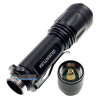 Фонарь ручной Quantum Techno QM-FL1010 700lm с регулировкой фокуса и зарядкой от USB + аккумулятор 18650 в комплекте