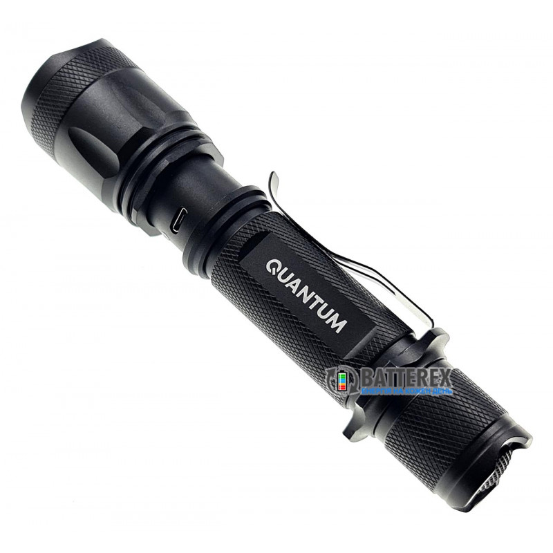 Фонарь ручной Quantum Techno QM-FL1010 700lm с регулировкой фокуса и зарядкой от USB
