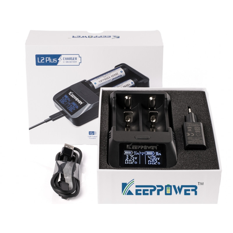 Зарядное устройство KeepPower Intelligent L2 Plus для Li-Ion аккумуляторов (ток заряда до 2А) Зарядное устройство KeepPower Intelligent L2 Plus для Li-Ion аккумуляторов (ток заряда до 2А)