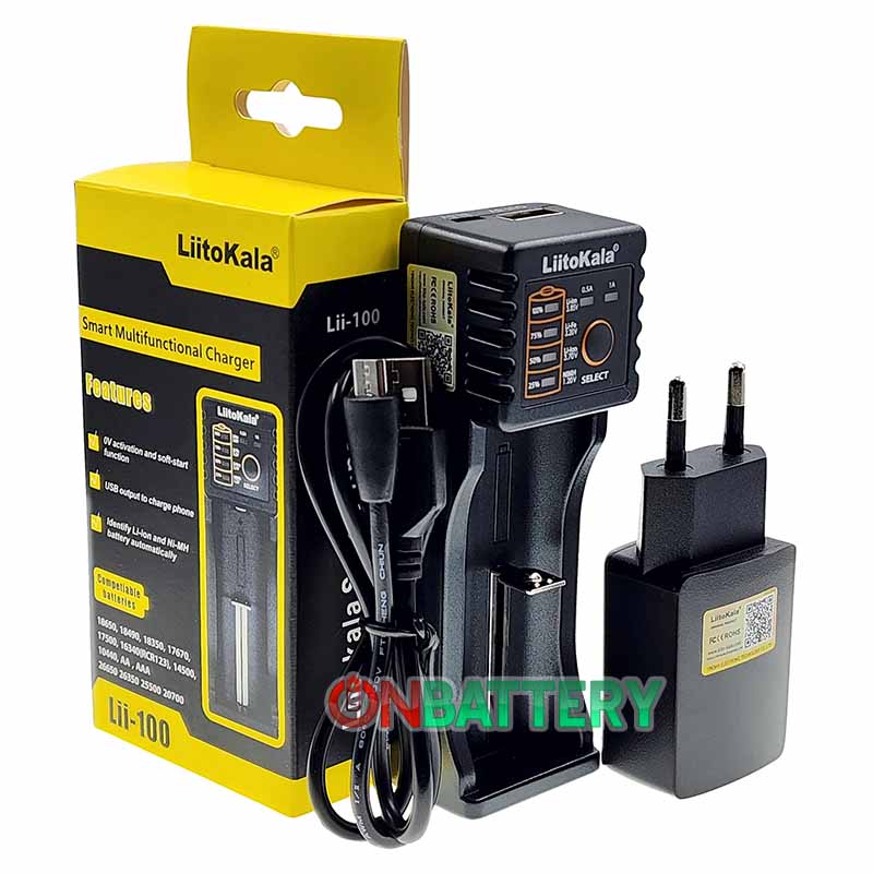Зарядное устройство LiitoKala Lii-100 на 1 аккумулятор AA, AAA и Li-ion/LiFePO4 с функцией PowerBank + сетевой USB адаптер Liitokala 5V 2A Зарядное устройство LiitoKala Lii-100 на 1 аккумулятор AA, AAA и Li-ion/LiFePO4 с функцией PowerBank + сетевой USB адаптер Liitokala 5V 2A