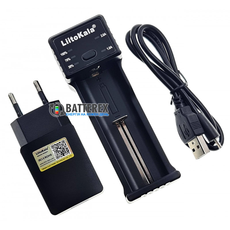 Зарядное устройство LiitoKala Lii-100C + оригинальный сетевой USB адаптер Liitokala 5V 2A