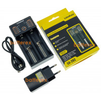 LiitoKala Lii-202 (универсальное зарядное на 2 аккумулятора с функцией Powerbank) + сетевой USB адаптер Liitokala 5V 2A LiitoKala Lii-202 (универсальное зарядное на 2 аккумулятора с функцией Powerbank) + сетевой USB адаптер Liitokala 5V 2A