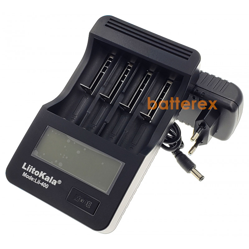 LiitoKala Lii-400 - зарядное устройство на 4 аккумулятора AA, AAA, Li-ion с функцией PowerBank и выбором тока заряда LiitoKala Lii-400 - зарядное устройство на 4 аккумулятора AA, AAA, Li-ion с функцией PowerBank и выбором тока заряда