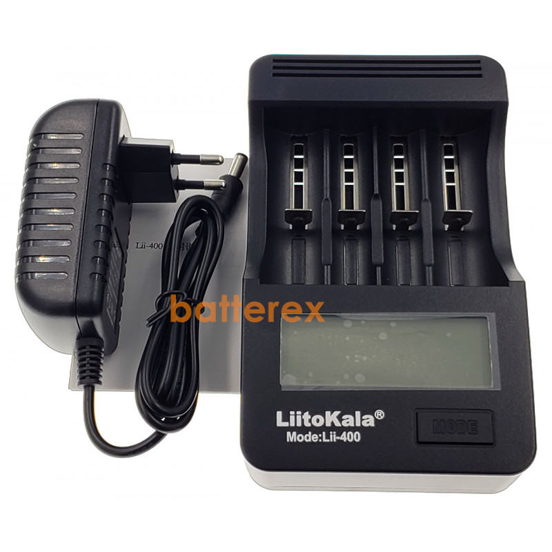 LiitoKala Lii-400 - зарядное устройство на 4 аккумулятора AA, AAA, Li-ion с функцией PowerBank и выбором тока заряда LiitoKala Lii-400 - зарядное устройство на 4 аккумулятора AA, AAA, Li-ion с функцией PowerBank и выбором тока заряда