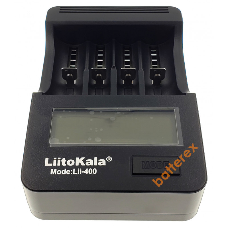 LiitoKala Lii-400 - зарядное устройство на 4 аккумулятора AA, AAA, Li-ion с функцией PowerBank и выбором тока заряда LiitoKala Lii-400 - зарядное устройство на 4 аккумулятора AA, AAA, Li-ion с функцией PowerBank и выбором тока заряда