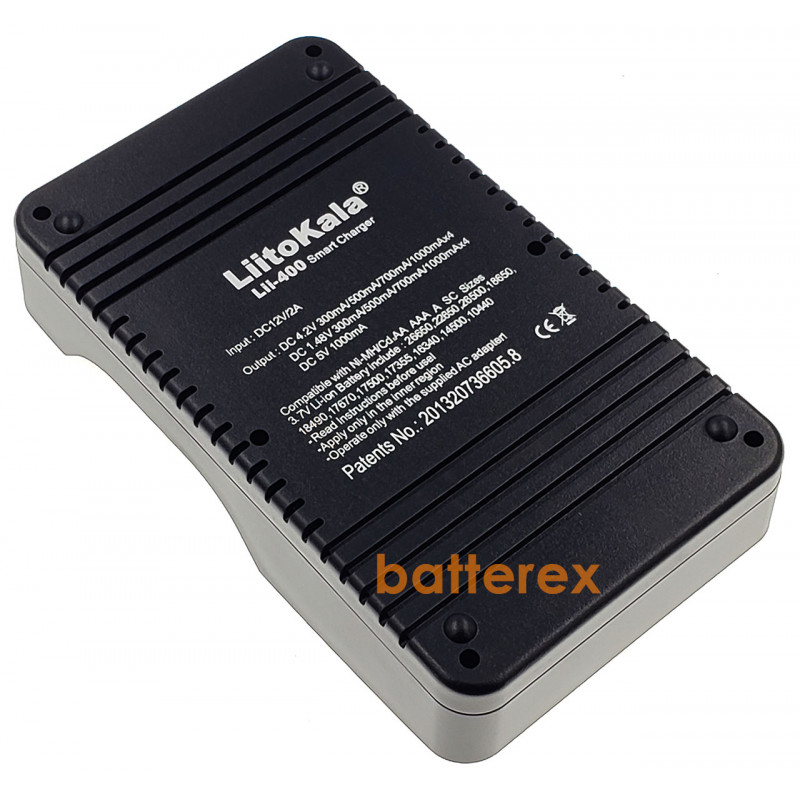 LiitoKala Lii-400 - зарядное устройство на 4 аккумулятора AA, AAA, Li-ion с функцией PowerBank и выбором тока заряда LiitoKala Lii-400 - зарядное устройство на 4 аккумулятора AA, AAA, Li-ion с функцией PowerBank и выбором тока заряда