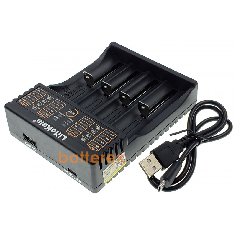 LiitoKala Lii-402 - 4х-канальное зарядное устройство для аккумуляторов AA, AAA и Li-ion/LiFePO4 с функцией PowerBank и выбором тока заряда 0.5/0.7/1/2А LiitoKala Lii-402 - 4х-канальное зарядное устройство для аккумуляторов AA, AAA и Li-ion/LiFePO4 с функцией PowerBank и выбором тока заряда 0.5/0.7/1/2А