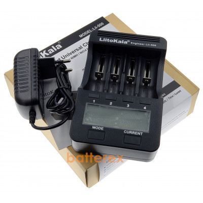 LiitoKala Lii-500 - зарядное устройство для NiMH/Li-ion с тестом и функцией Повербанк + чехол Vapcell для аккумуляторов в подарок.  Оригинал, гарантия 12 месяцев.