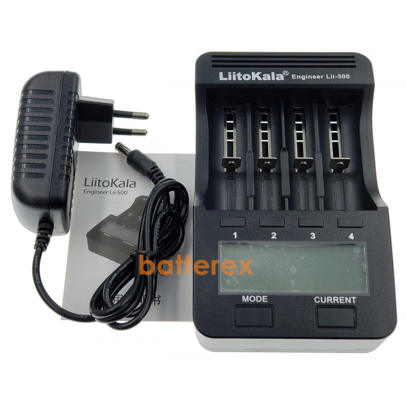 LiitoKala Lii-500 интеллектуальное зарядное устройство + чехол Vapcell для аккумуляторов 18650/26650 в подарок