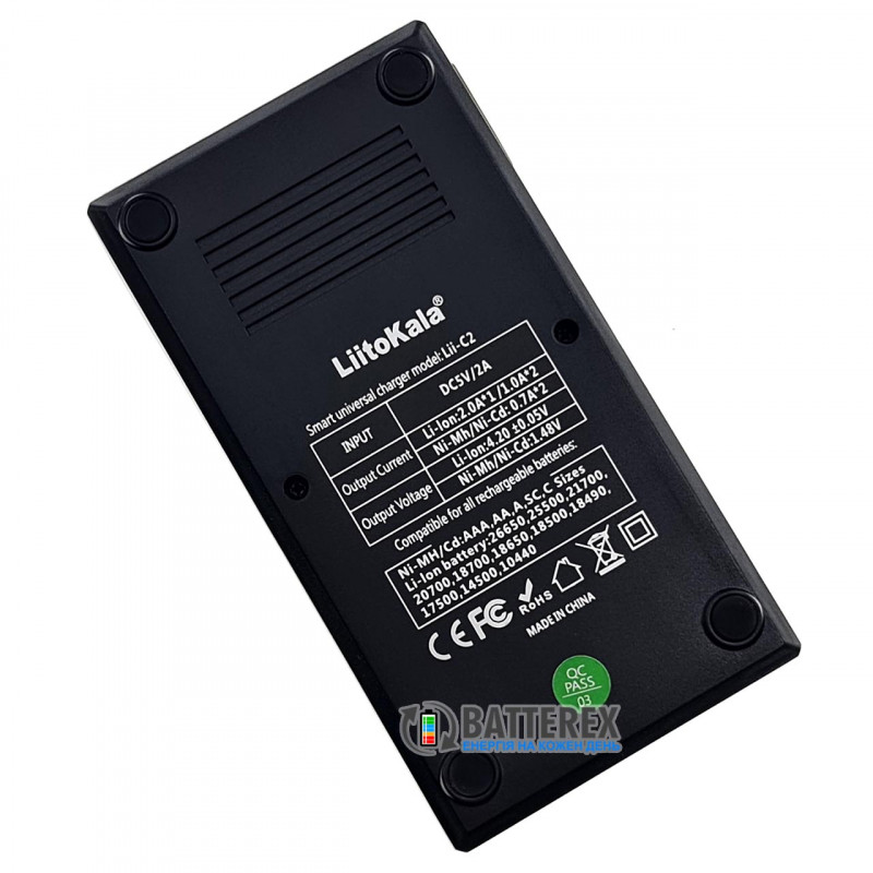 Зарядное устройство LiitoKala Lii-C2 для аккумуляторов AA, AAA и Li-ion с поддержкой длинных аккумуляторов до 80мм Зарядное устройство LiitoKala Lii-C2 для аккумуляторов AA, AAA и Li-ion с поддержкой длинных аккумуляторов до 80мм