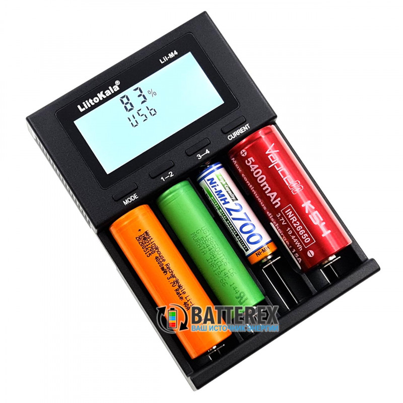 LiitoKala Lii-M4 - зарядное устройство на 4 аккумулятора Ni-MH/Li-ion (USB Type-C, тест с разрядом, выбор тока, функция повербанк) LiitoKala Lii-M4 - зарядное устройство на 4 аккумулятора Ni-MH/Li-ion (USB Type-C, тест с разрядом, выбор тока, функция повербанк)