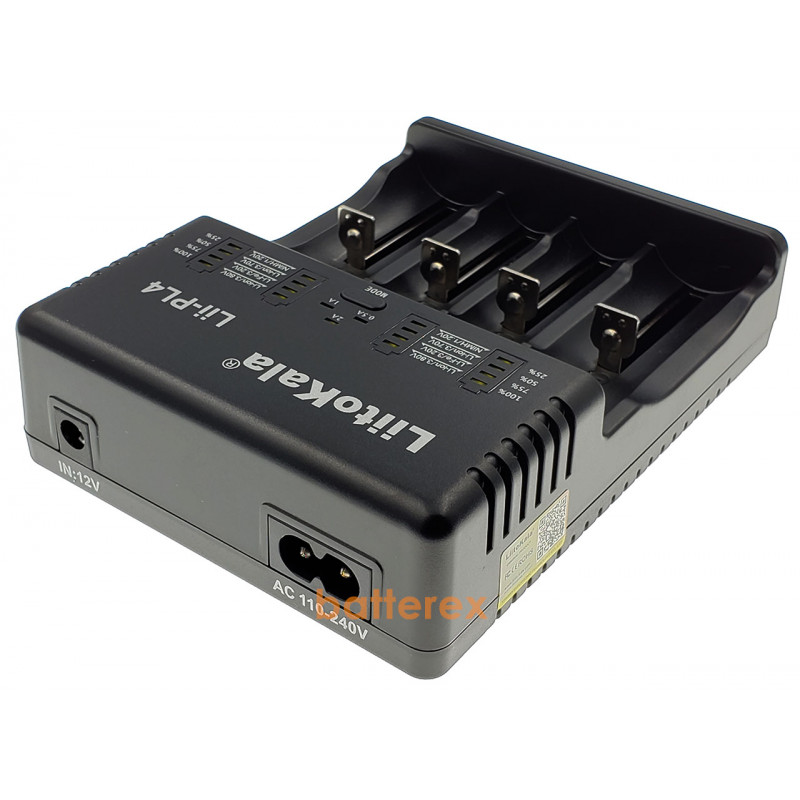 LiitoKala Lii-PL4 - сетевое зарядное устройство на 4 аккумулятора Ni-MH/Li-ion/LiFePO4 (ток заряда 0,5A/1A/2A)