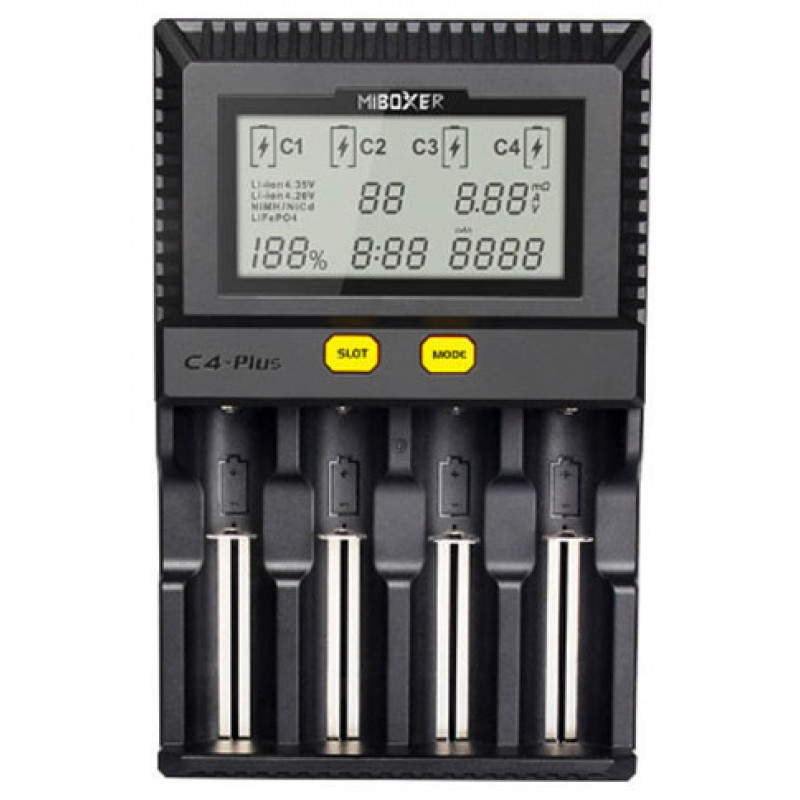 MIBOXER C4 Plus - быстрая 4-канальная зарядка для Li-ion/LiFePO4/NiMH/Ni-Cd аккумуляторов (ток заряда до 2,5А), купить MIBOXER C4 Plus с гарантией 12 месяцев MIBOXER C4 Plus - быстрая 4-канальная зарядка для Li-ion/LiFePO4/NiMH/Ni-Cd аккумуляторов (ток заряда до 2,5А), купить MIBOXER C4 Plus с гарантией 12 месяцев