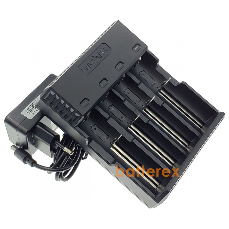 MIBOXER C4S - зарядка на 4 аккумулятора Li-ion/NiMH с током заряда до 1,5А с гарантией 12 месяцев