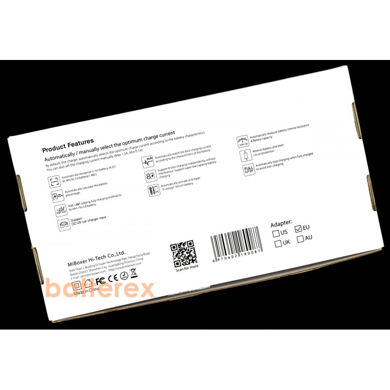 MIBOXER C8 - 8-канальное зарядное устройство для аккумуляторов Ni-MH, Ni-Cd, Li-ion, LiFePO4 MIBOXER C8 - 8-канальное зарядное устройство для аккумуляторов Ni-MH, Ni-Cd, Li-ion, LiFePO4