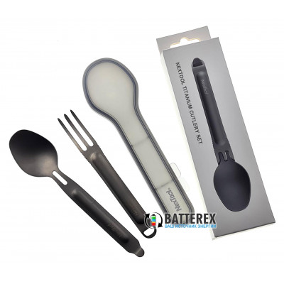 NexTool Titanium Cutlery Set - походный набор из титановых ложки и вилки