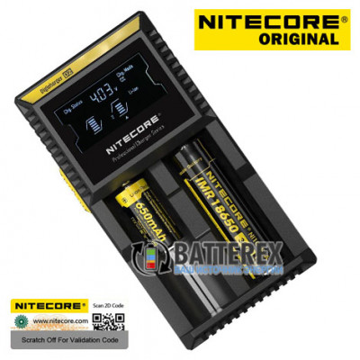 Nitecore D2 - универсальное зарядное устройство с дисплеем на 2 аккумулятора Li-ion / NiMH