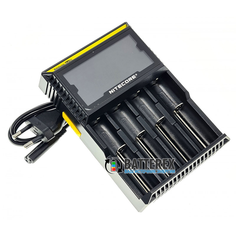 Универсальное зарядное устройство Nitecore D4 для Li-ion и NiMH аккумуляторов - 4 канала, дисплей Универсальное зарядное устройство Nitecore D4 для Li-ion и NiMH аккумуляторов - 4 канала, дисплей