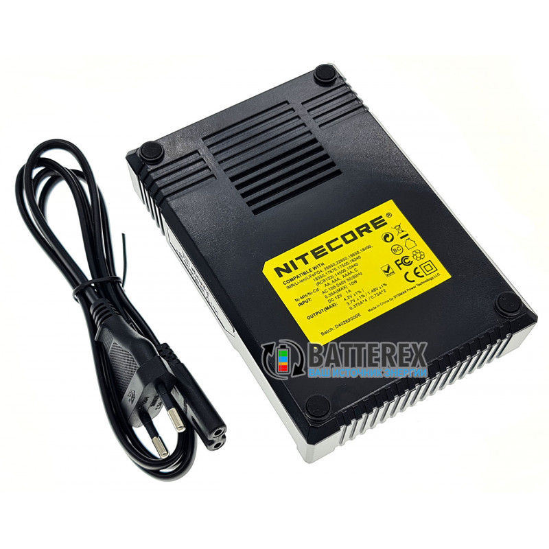 Универсальное зарядное устройство Nitecore D4 для Li-ion и NiMH аккумуляторов - 4 канала, дисплей Универсальное зарядное устройство Nitecore D4 для Li-ion и NiMH аккумуляторов - 4 канала, дисплей