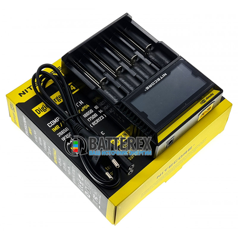 Nitecore Digicharger D4 - универсальное зарядное устройство + автоадаптер Nitecore Digicharger D4 - универсальное зарядное устройство + автоадаптер