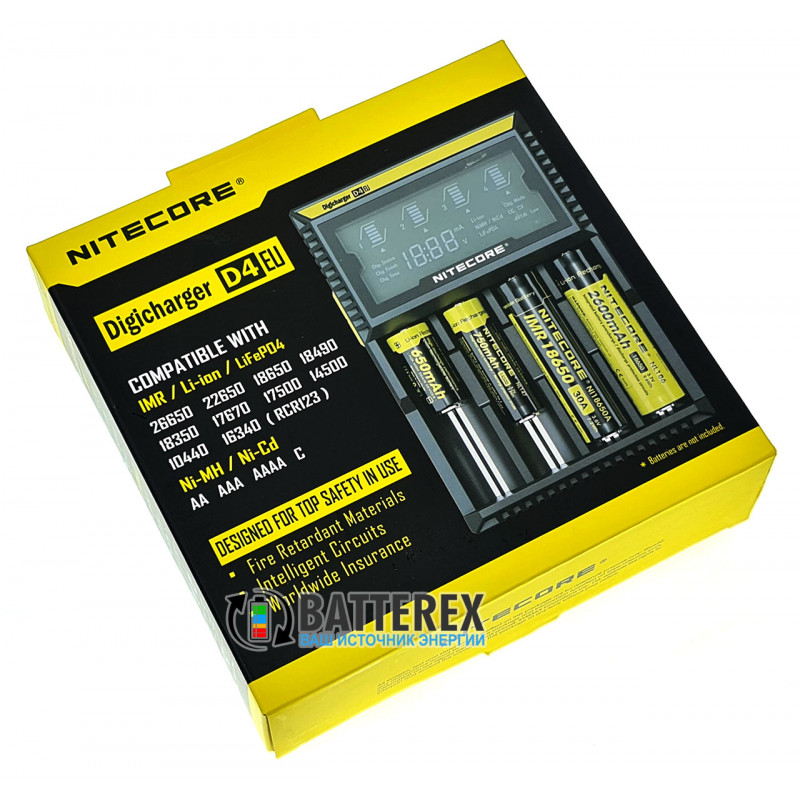Nitecore Digicharger D4 - универсальное зарядное устройство + автоадаптер Nitecore Digicharger D4 - универсальное зарядное устройство + автоадаптер