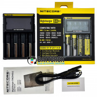 Nitecore D4 - универсальное зарядное устройство на 4 аккумулятора NiMH/Li-ion/LiFePO4 с дисплеем