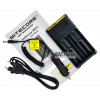 Универсальное зарядное устройство Nitecore NEW i2 на 2 аккумулятора Li-ion/LiFePO4/Ni-MH + автоадаптер Liitokala 12V