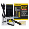 Универсальное зарядное устройство Nitecore NEW i2 на 2 аккумулятора Li-ion/LiFePO4/Ni-MH + автоадаптер Liitokala 12V