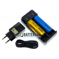 Nitecore UI2 - зарядка на 2 аккумулятора Li-ion (18650, 21700, 14500 и др.) + сетевой USB адаптер Liitokala 5V 2A