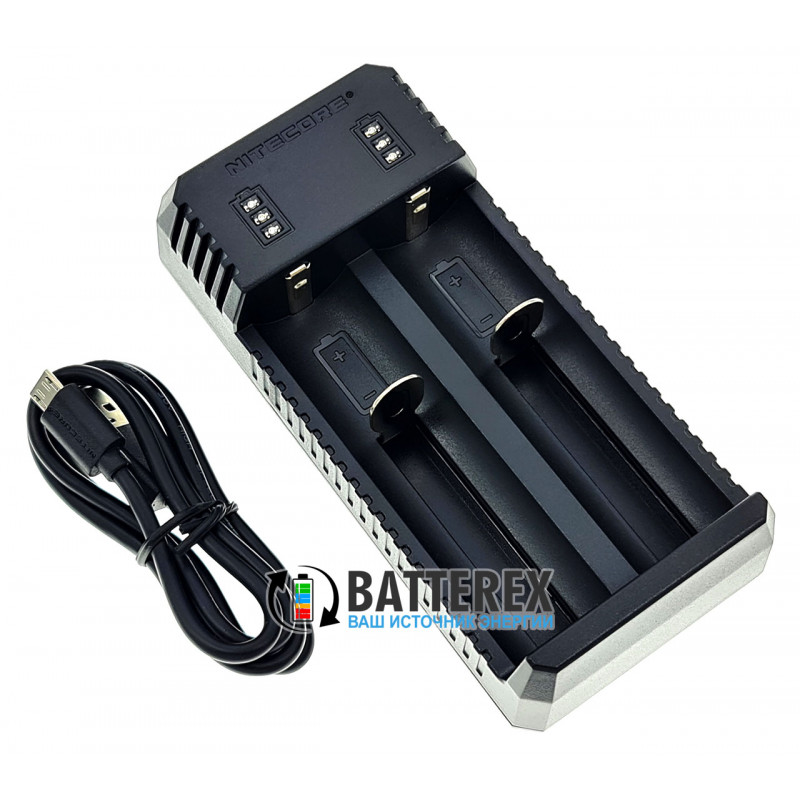 Зарядное устройство Nitecore UI2 на 2 Li-ion аккумулятора 18650, 21700, 18500, 14500, 26650 Зарядное устройство Nitecore UI2 на 2 Li-ion аккумулятора 18650, 21700, 18500, 14500, 26650