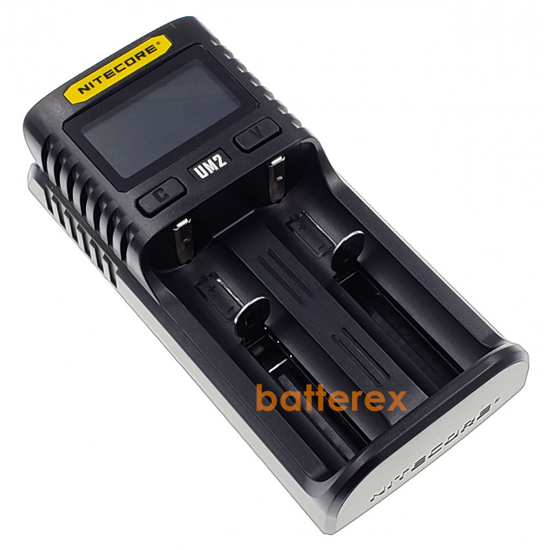 Универсальное зарядное устройство Nitecore UM2 на 2 канала с подключением через USB