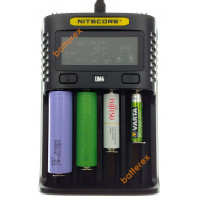 Nitecore UM4 - быстрая универсальная 4х-канальная USB-зарядка для Li-ion, LFP и NiMH аккумуляторов. Оригинал, гарантия 12 месяцев