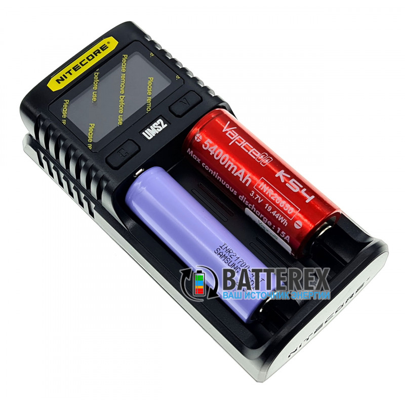 Быстрая универсальная зарядка Nitecore UMS2 на 2 канала с током заряда до 3А и подключением через USB Быстрая универсальная зарядка Nitecore UMS2 на 2 канала с током заряда до 3А и подключением через USB