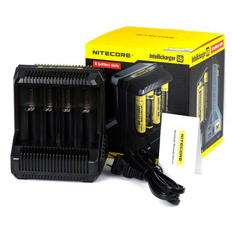 Универсальная зарядка Nitecore Intellicharger i8 на 8 каналов для аккумуляторов AA/AAA/C/D/1865026650/20700 и др. (Li-ion и Ni-MH) Универсальная зарядка Nitecore Intellicharger i8 на 8 каналов для аккумуляторов AA/AAA/C/D/1865026650/20700 и др. (Li-ion и Ni-MH)