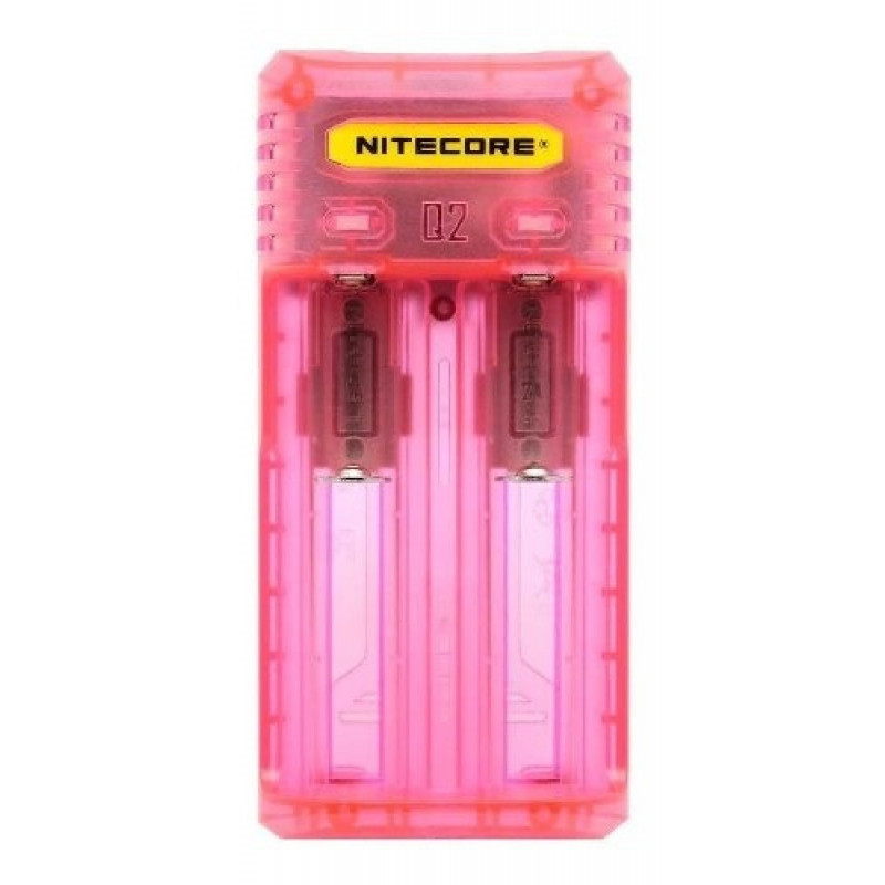 Зарядное устройство Nitecore Q2 Pinky Peach розового цвета на 2 канала для Li-ion/IMR аккумуляторов (ток заряда 1А/2А) Зарядное устройство Nitecore Q2 Pinky Peach розового цвета на 2 канала для Li-ion/IMR аккумуляторов (ток заряда 1А/2А)