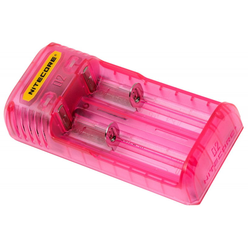 Зарядное устройство Nitecore Q2 Pinky Peach розового цвета на 2 канала для Li-ion/IMR аккумуляторов (ток заряда 1А/2А) Зарядное устройство Nitecore Q2 Pinky Peach розового цвета на 2 канала для Li-ion/IMR аккумуляторов (ток заряда 1А/2А)