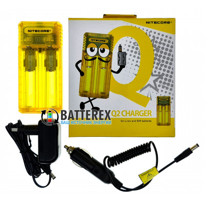 Nitecore Q2 Juicy Mango (жёлтое) - быстрое сетевое зарядное устройство на 2 канала для Li-ion аккумуляторов Nitecore Q2 Juicy Mango (жёлтое) - быстрое сетевое зарядное устройство на 2 канала для Li-ion аккумуляторов