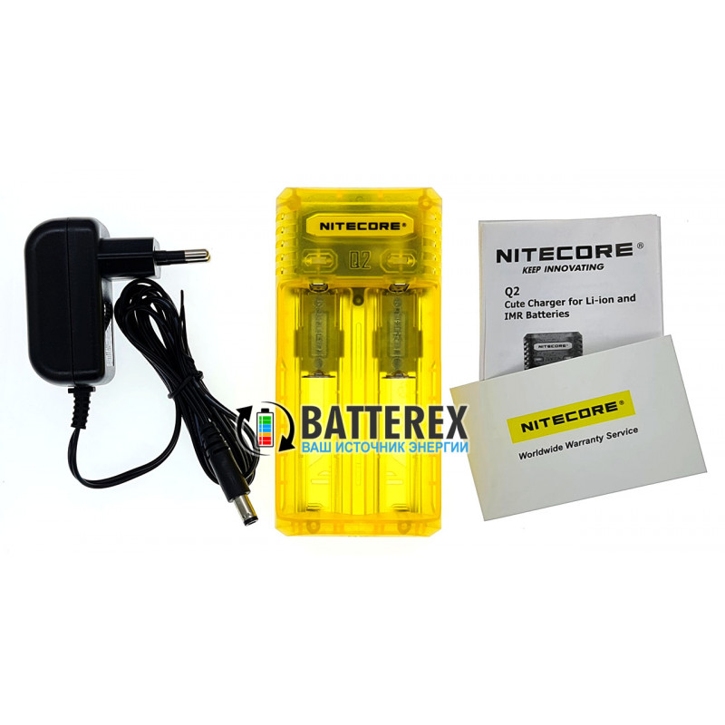 Зарядное устройство Nitecore Q2 Juicy Mango на 2 канала для Li-ion/IMR аккумуляторов (ток заряда 1А/2А)